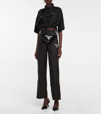 Triangle sequin shoulder bag | Prada