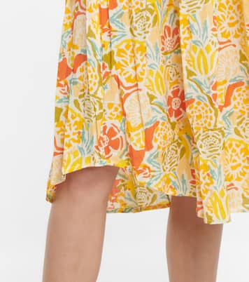 Abito midi Ramona in cotone con stampa | Velvet