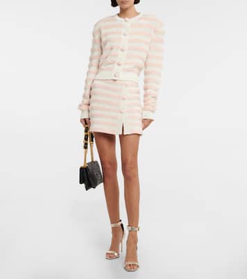 Striped wool-blend tweed miniskirt | Balmain