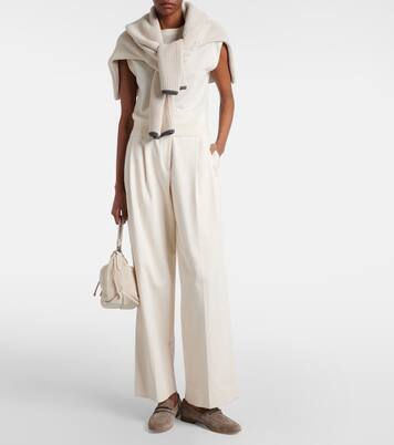 High-Rise-Hose aus einem Baumwollgemisch | Brunello Cucinelli