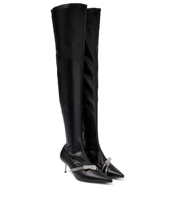 Botas mosqueteras de piel con cremallera | Coperni