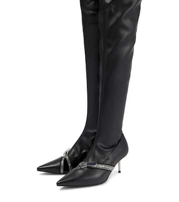 Botas mosqueteras de piel con cremallera | Coperni
