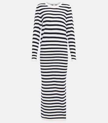 Abito lungo in lana e cashmere a righe | Jardin des Orangers