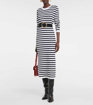 Abito lungo in lana e cashmere a righe | Jardin des Orangers