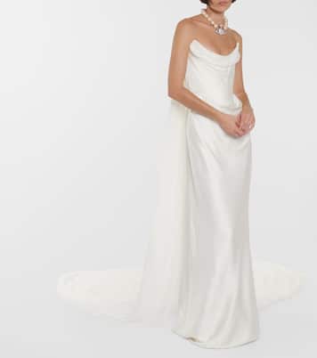Robe longue de mariée Galaxy Cape en crêpe | Vivienne Westwood