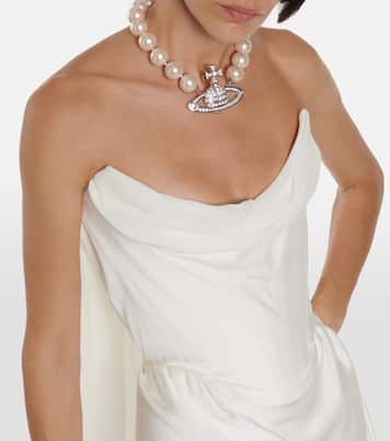Robe longue de mariée Galaxy Cape en crêpe | Vivienne Westwood