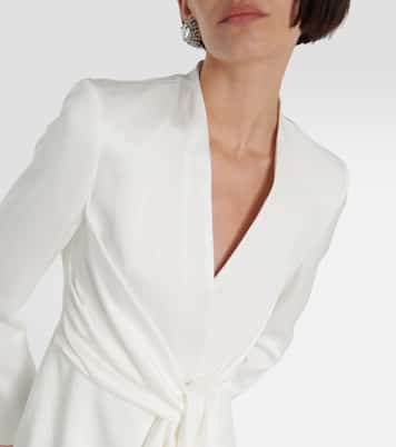 Bridal Maura satin wrap dress | Max Mara