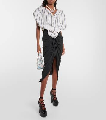 Top cropped Heart in cotone a righe | Vivienne Westwood