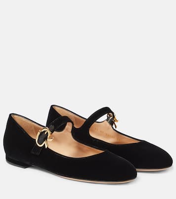 Ballerinas Mary Ribbon aus Samt | Gianvito Rossi