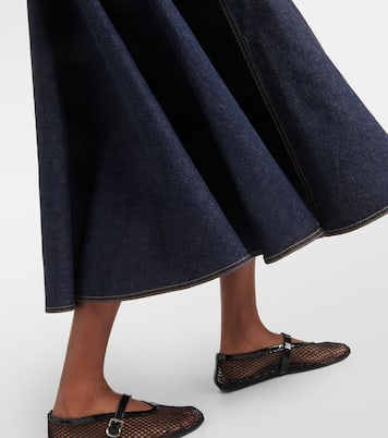 Falda midi de denim | Alaïa