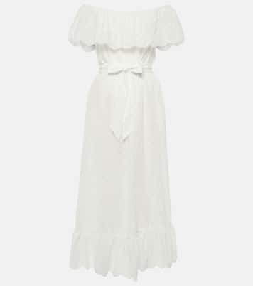 Off-Shoulder-Midikleid aus Baumwolle | Marysia