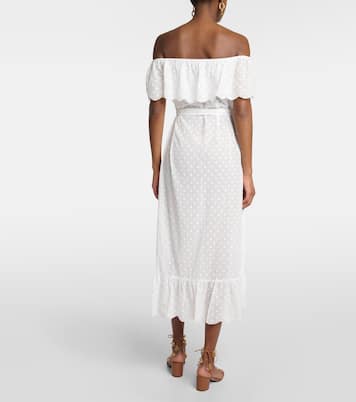 Off-Shoulder-Midikleid aus Baumwolle | Marysia