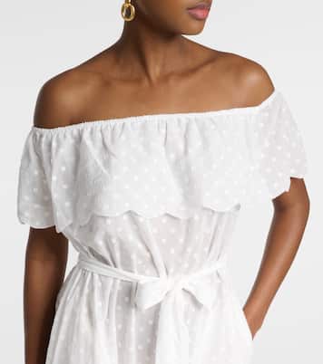 Off-Shoulder-Midikleid aus Baumwolle | Marysia