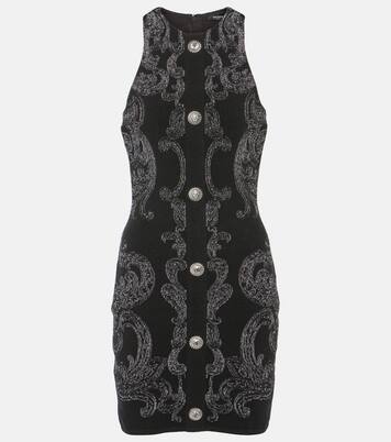 Paisley jacquard Lurex® minidress | Balmain