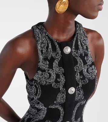 Paisley jacquard Lurex® minidress | Balmain