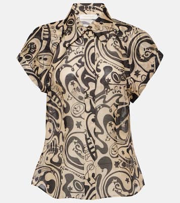 Blouse Matchmaker en lin et soie | Zimmermann