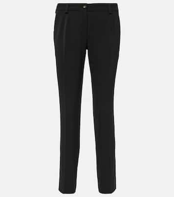 Schmale Low-Rise-Hose aus einem Wollgemisch | Dolce&Gabbana