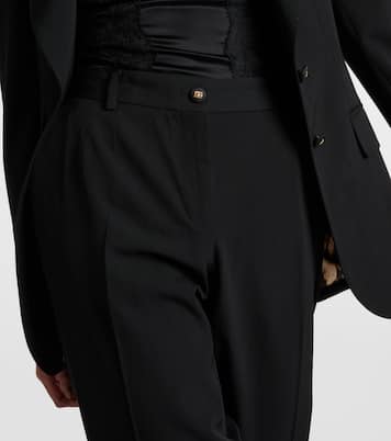 Schmale Low-Rise-Hose aus einem Wollgemisch | Dolce&Gabbana