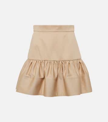 Minifalda de gabardina de algodón | Patou