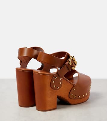 Sandales à plateau Jeannette 60 en cuir | Chloé