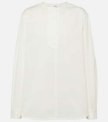 Blusa de sarga de algodón | Toteme