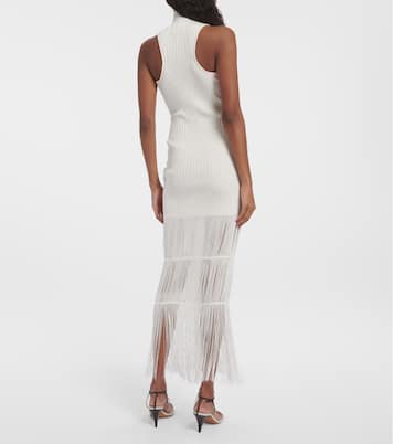 Vestido largo Zare acanalado con flecos | Khaite