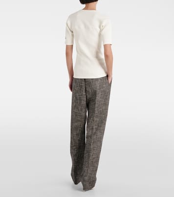 Top in jersey di misto cotone a coste | Bottega Veneta