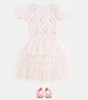 Verziertes Kleid Floral Lattice aus Tüll | Tutu Du Monde