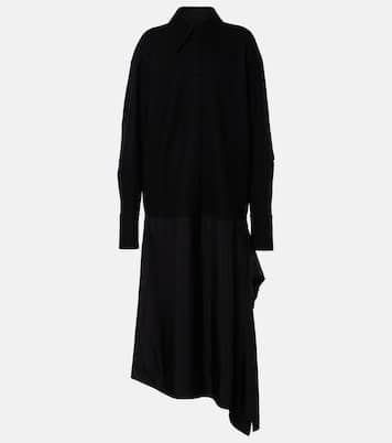 Robe chemise asymétrique en laine | Jil Sander