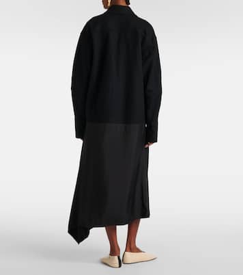 Robe chemise asymétrique en laine | Jil Sander