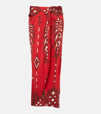 Printed twisted midi skirt | Johanna Ortiz