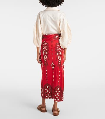 Printed twisted midi skirt | Johanna Ortiz