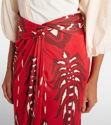 Printed twisted midi skirt | Johanna Ortiz