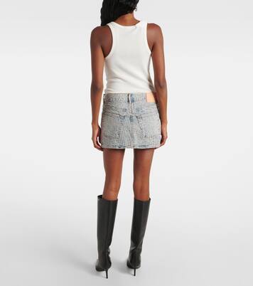 Mini-jupe Monogram en jean | Acne Studios