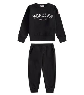 Logo fleece sweatshirt and sweatpants set | Moncler Enfant