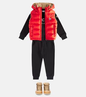 Logo fleece sweatshirt and sweatpants set | Moncler Enfant