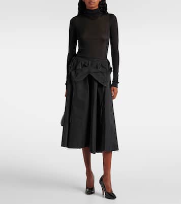 Gonna midi decostruita in taffetà | Maison Margiela