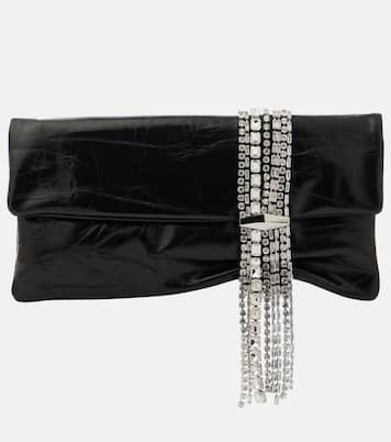 Clutch Zandra in pelle con cristalli | Jimmy Choo