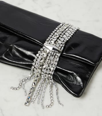 Clutch Zandra in pelle con cristalli | Jimmy Choo
