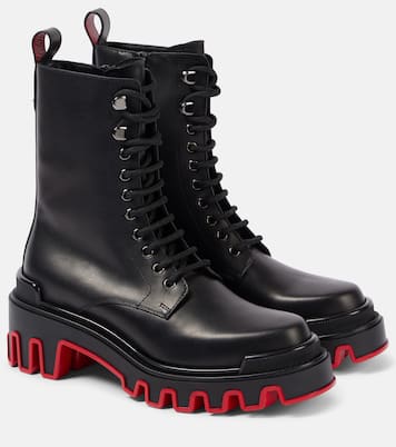 Dune Trott Alta leather combat boots | Christian Louboutin