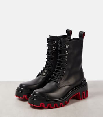 Dune Trott Alta leather combat boots | Christian Louboutin
