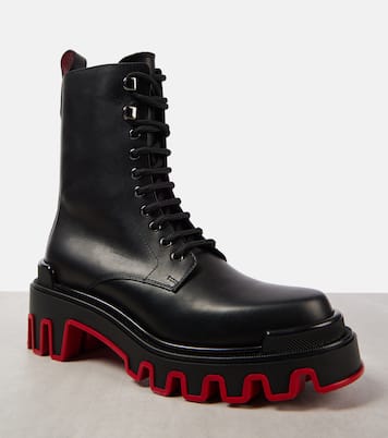 Dune Trott Alta leather combat boots | Christian Louboutin
