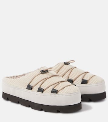 Slippers con shearling | Brunello Cucinelli