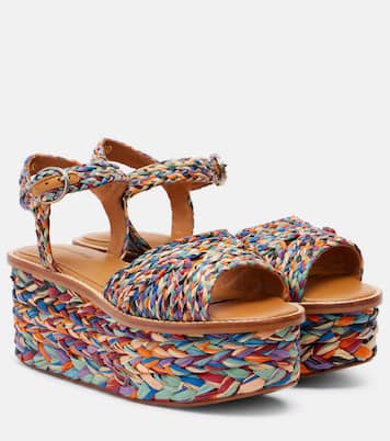 Arty raffia platform sandals | Clergerie