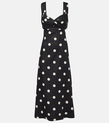 Abito midi Crush in lino a pois | Zimmermann