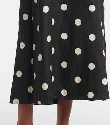 Abito midi Crush in lino a pois | Zimmermann