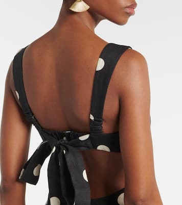 Abito midi Crush in lino a pois | Zimmermann