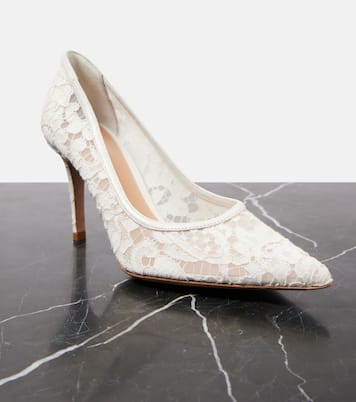 Escarpins Lyon 85 en dentelle et cuir | Gianvito Rossi