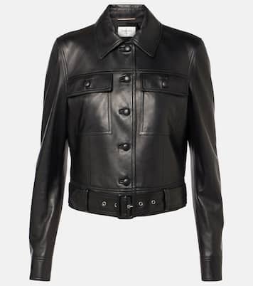 Giacca in pelle cropped | Saint Laurent