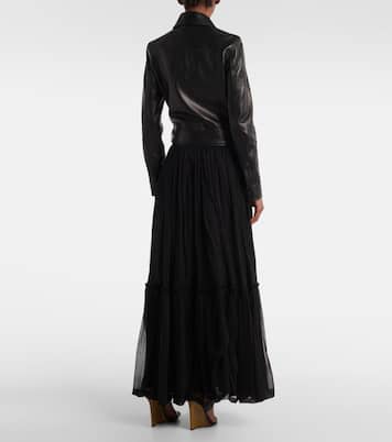 Giacca in pelle cropped | Saint Laurent